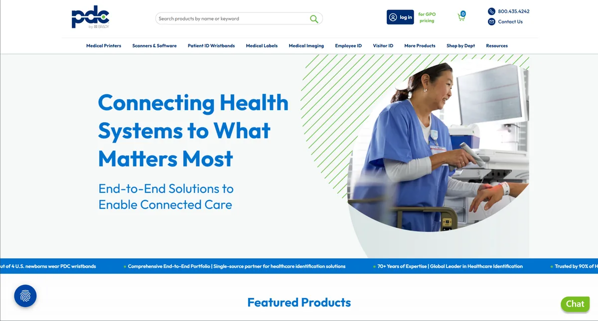 PDCHealthcare.com screenshot